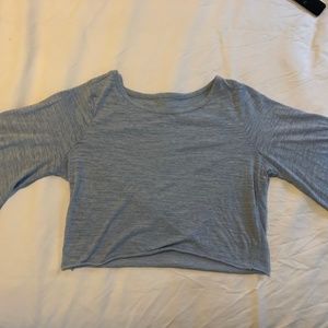 Alo Crop Top Bell Sleeve Shirt